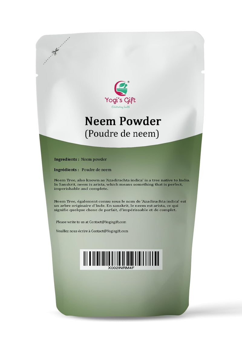 [Australia] - NEEM Powder 8 oz | Wild Crafted | Detoxifier | Support Skin Health & Hair Growth | 100% Pure Neem Leaf Powder | Azadirachta Indica by Yogi's Gift 