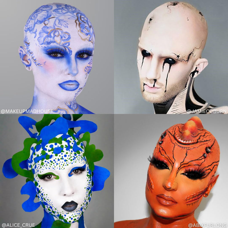 [Australia] - Mehron Makeup Premium Character Kits| Makeup Kits for Halloween & Cosplay| Made in the USA | Complete Kit | Includes Tools & Instructions on How to Create the Look | (Bald Cap) Bald Cap 