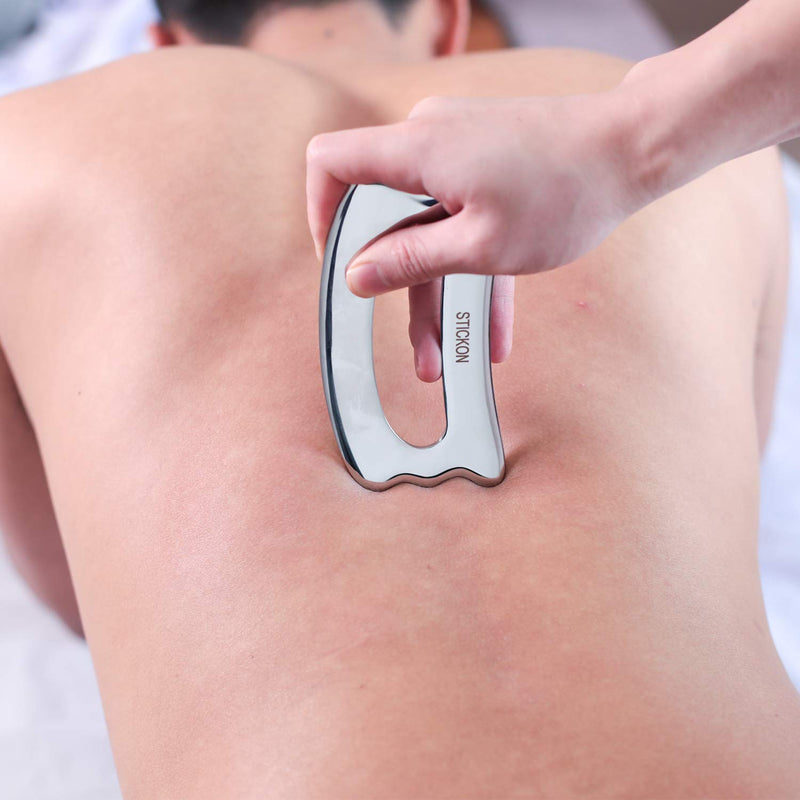 [Australia] - STICKON Stainless Steel Gua Sha Scraping Massage Tool IASTM Tools Great Soft Tissue Mobilization Tool (STICKON-05) 