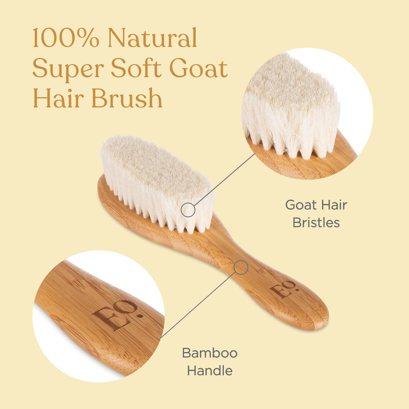 [Australia] - Natural Bamboo Hair Brush & Comb Set, 3 Piece - Cradle Cap Brush, Massage Hair Brush, Bamboo Comb for Toddlers, Newborns & Infants I Baby Registry Gift 