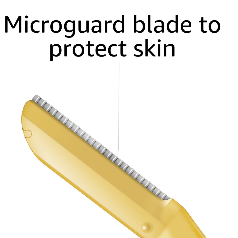 Amazon Basics Women's Multipurpose Exfoliating Dermaplaning Tool, Eyebrow & Facial Razor, Includes Blade Cover, Multicolor, 9 Count 9 Count (Pack of 1)