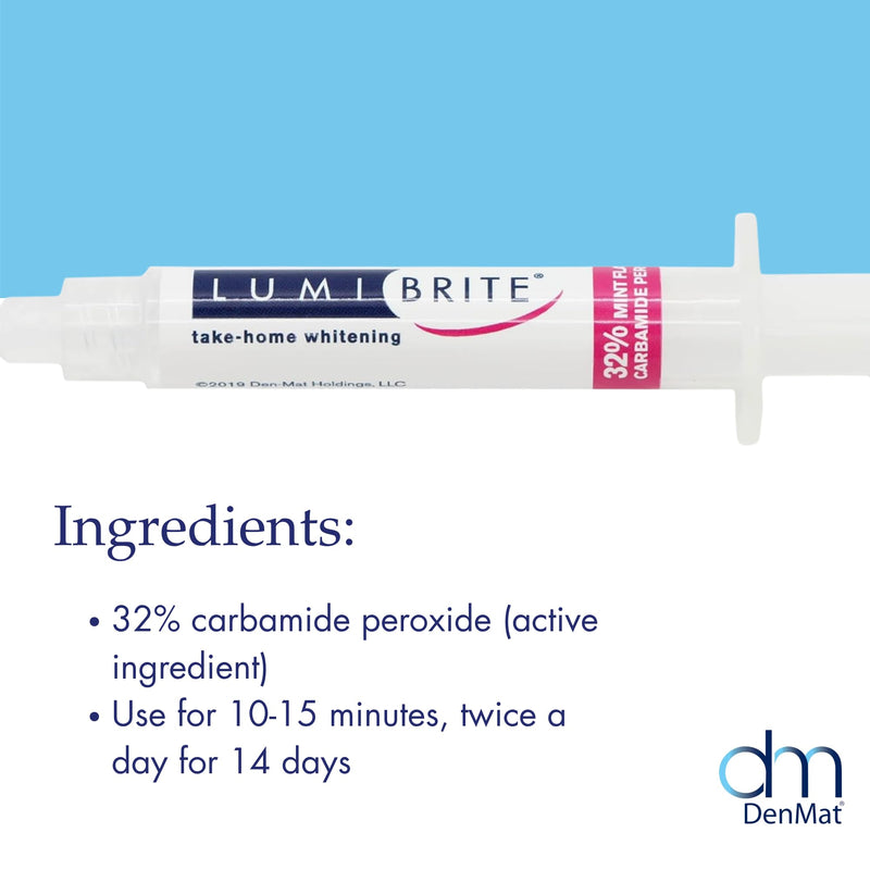 LumiBrite 32% Take-Home Whitening Gel Refill 4 Syringes 2.5 mL by DENMAT