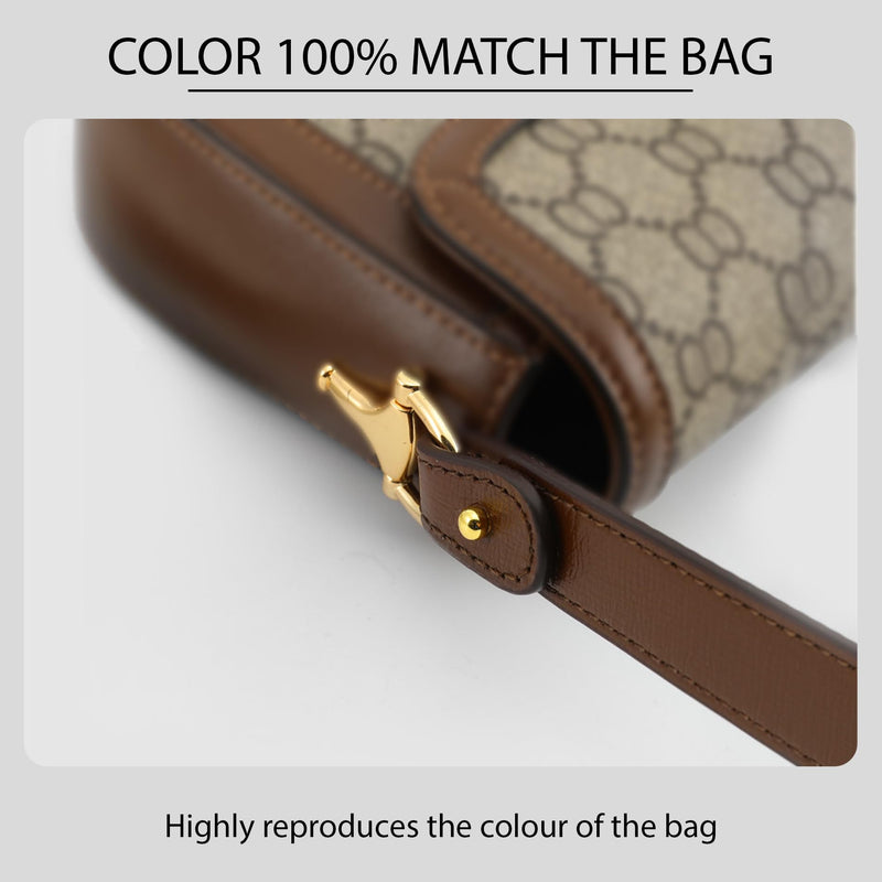 3-Length Adjustable Purse Replacement Crossbody Strap for Gucci Ophidia Bamboo Diana Bags, Genuine Leather Brown Shoulder Strap for Women Tote Handbags,75cm/85.5cm/106.5cm (29.5"-41.9") 41.9