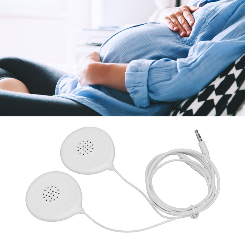 [Australia] - Dioche Pregnancy Belly Speaker, Baby Belly Headphones, Music Splitter, 12 Stickers, Pregnancy Headphones, Pregnancy Monitors for Women, Mother, White 