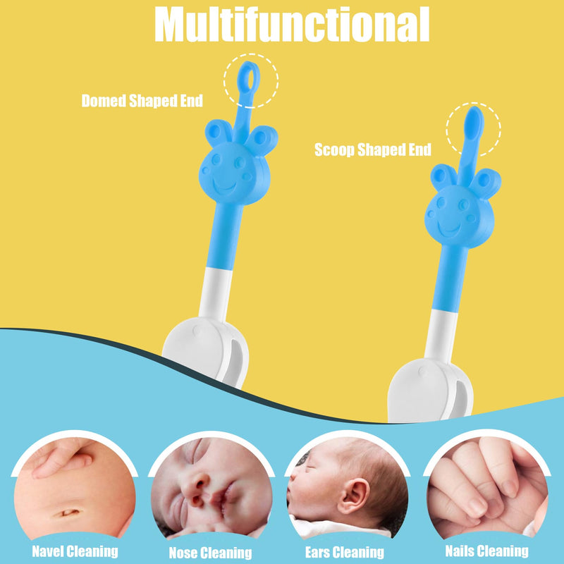 [Australia] - Baby Nose and Ear Cleaner Tool 3 in 1 Nose Cleaning Tweezers Baby Boogie Nose Picker Dual Earwax and Snot Removal Safe & Easy Infant Booger Picker for Sticky & Dried Boogers (Blue) Blue+Blue 