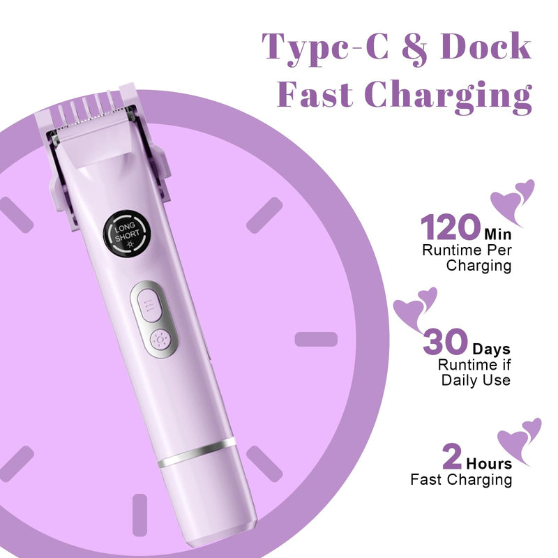 [Australia] - 4-in-1 Waterproof Electric Bikini Trimmer & Body Hair Trimmer& Electric Razors for Shaving Woman- Rechargeable Shaver - IP7-compact for Travel 