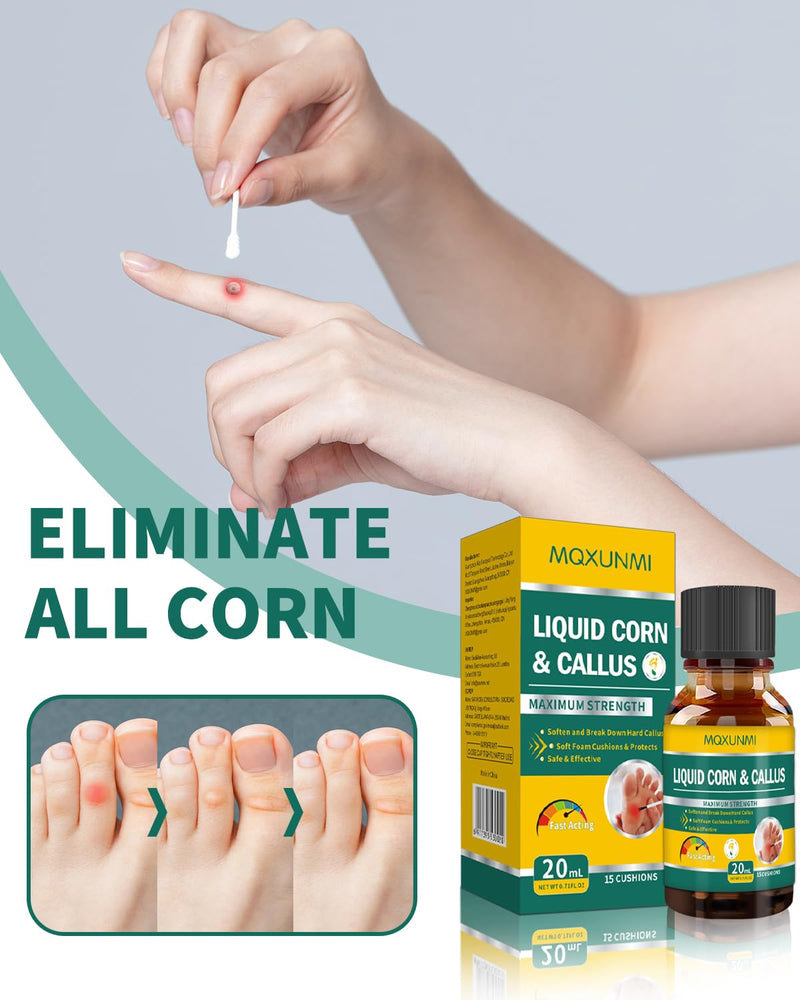 [Australia] - MQXUNMI 20 ml corn remover, corn remover, against corns and callus remover, corn remover, corn relief from corn pain and foot care 