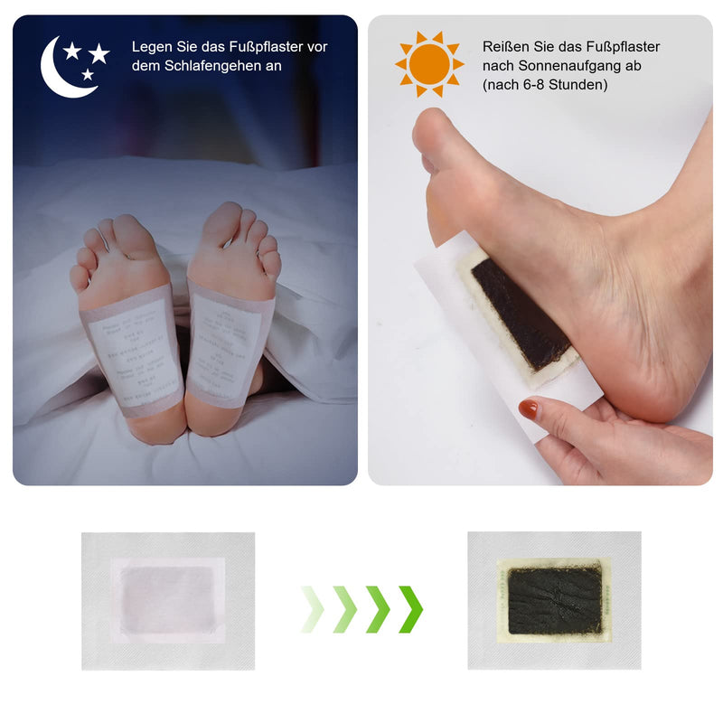[Australia] - NUZEKY Pack of 200 Detox Foot Plasters - Detoxification Plasters Feet for Stress Relief and Deep Sleep - Deep Cleansing Detox Foot Pads for Removing Body Toxins (200 Pieces) 