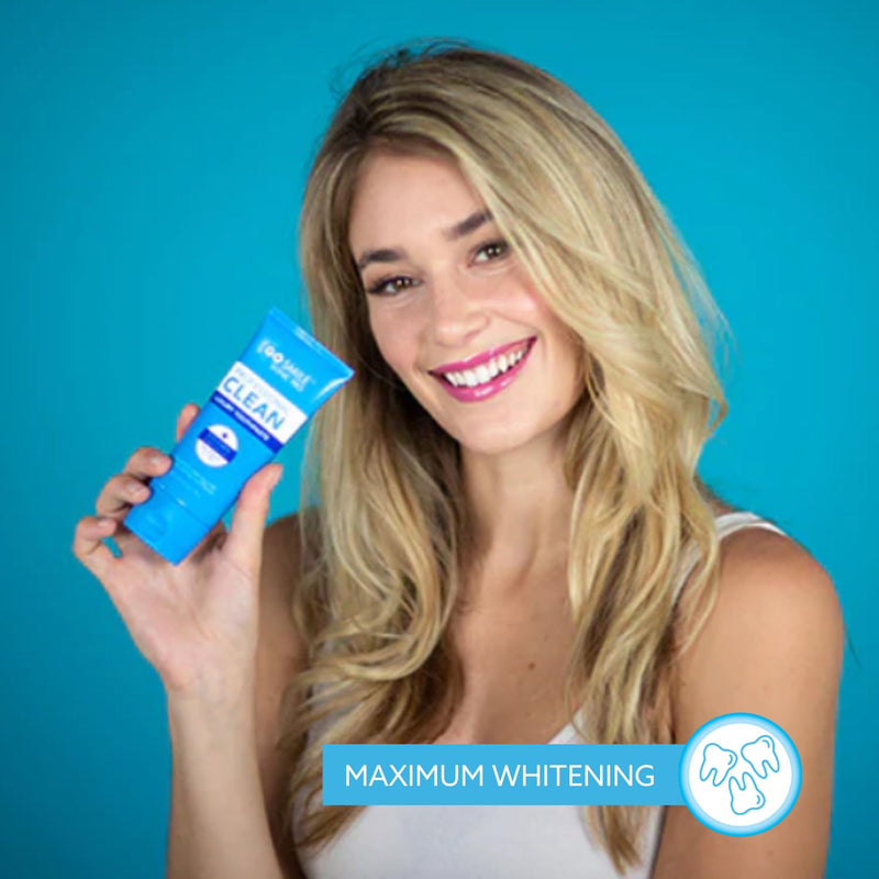 GO SMILE Professional Clean Luxury Whitening Toothpaste, large 3.4oz tube, Enriched with Vitamins A, C & E, Mint Flavor eliminates bad breath, Removes Stains, Dentist Recommended, Made in the USA 3.4 Ounce (Pack of 1)