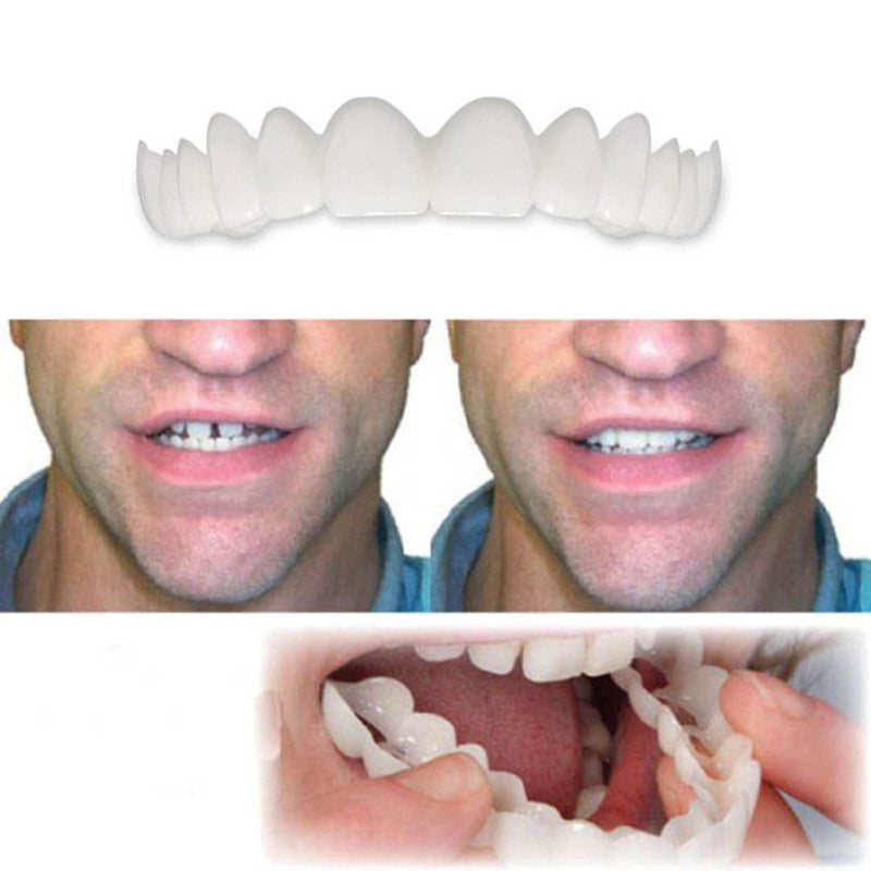 2 PairsAdjustable, Nature and Comfortable Top and Bottom, Regain Beautiful Smilefor Men and Women(White) White