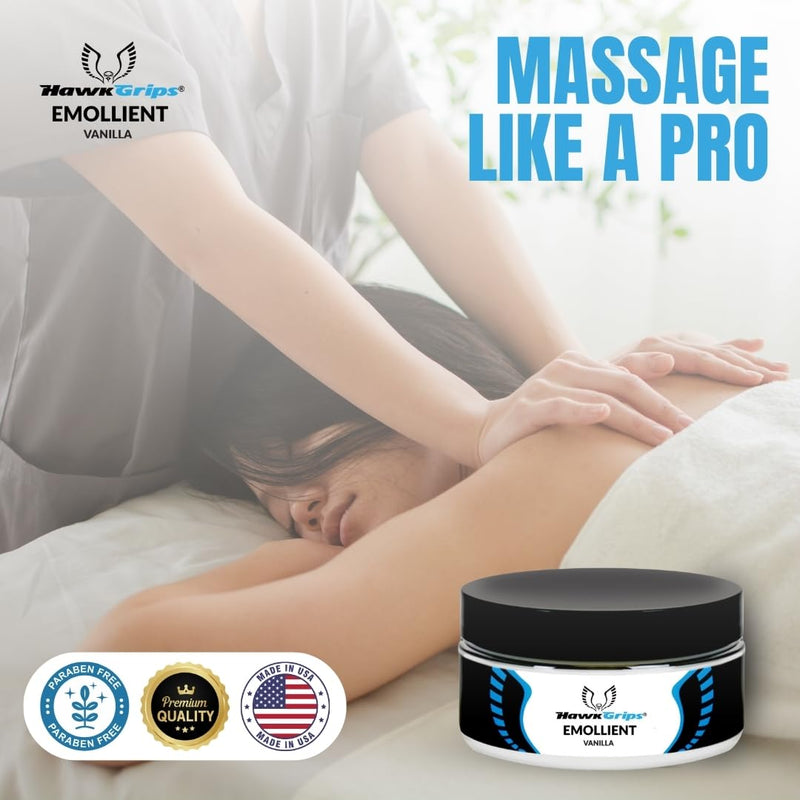 [Australia] - 8oz Massage Emollient, Original Vanilla Scent, Shea Butter, Oil Based, Vegan, Soft Tissue Mobilization and Lubrication for Manual and Assisted Massage Therapy Techniques, Cream Alternative 8 Ounce (Pack of 1) 