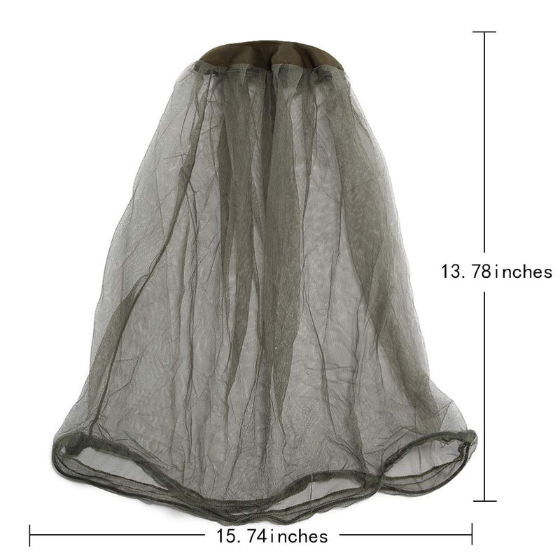 [Australia] - Premium Mesh Mosquito Head Net Outdoor Pack of 4 Face Neck Fly Netting Hood 