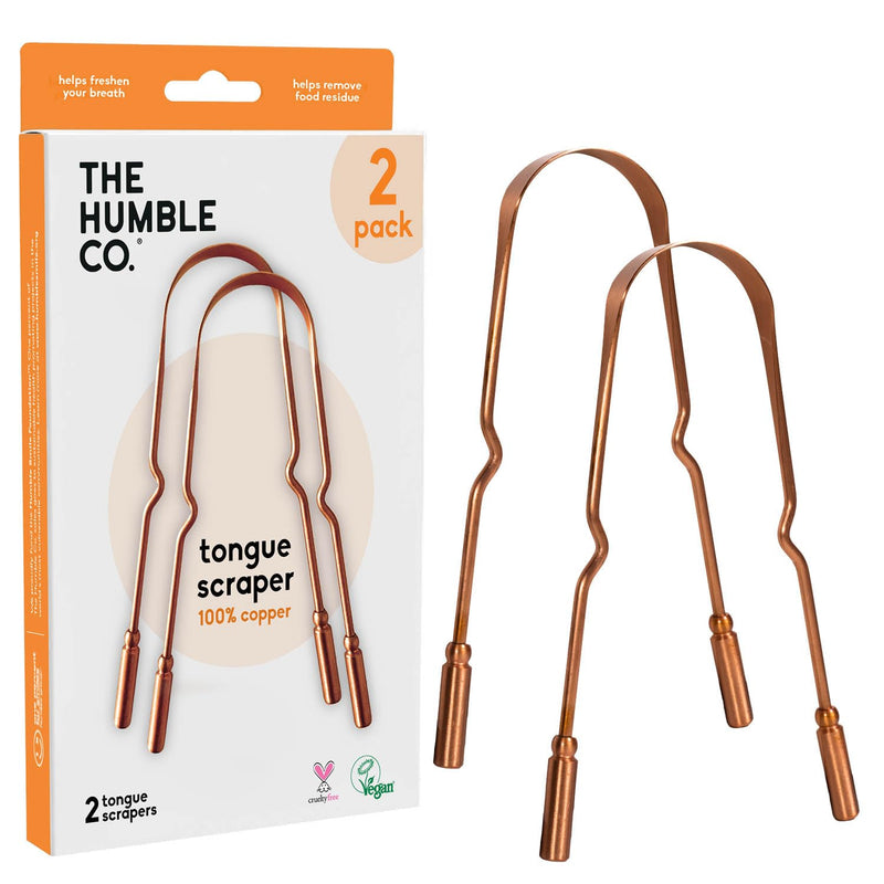 [Australia] - The Humble Co. Copper Tongue Scraper ‚Äì 100% Copper Tongue Cleaner, For Superior Oral Care, Dental Hygiene and Tongue Cleaning, Helps Eliminate Bad Breath, BPA Free (2pk) 