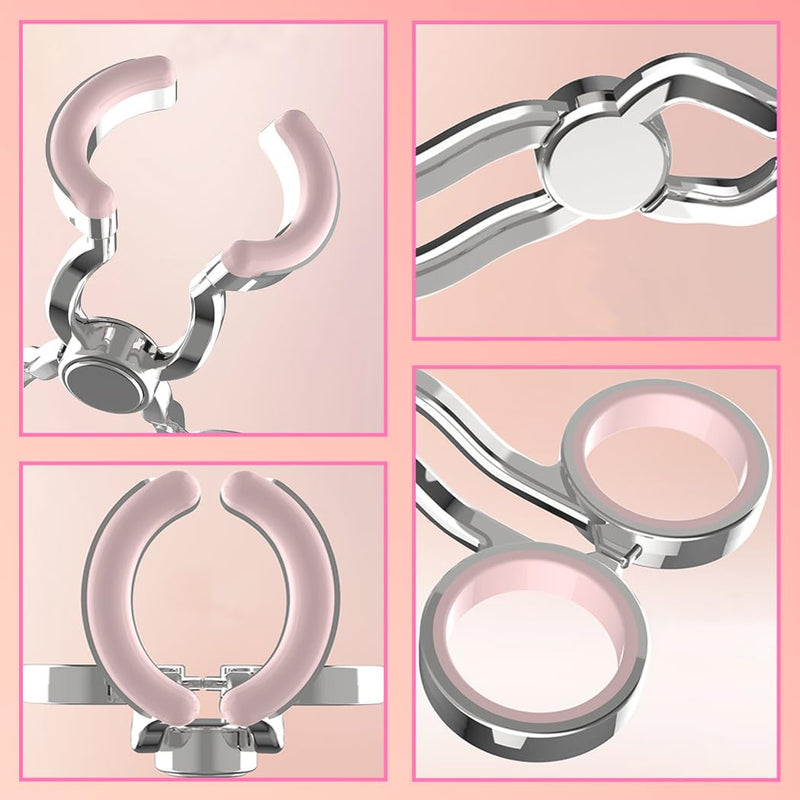 [Australia] - Contact Lens Wearing Aids, Portable Contact Lens Eyelid Stretcher, Color Contact Lens Wearing Tool with Insert or Remove Tool/Tweeers/Contact Lens Case (Green) Green 