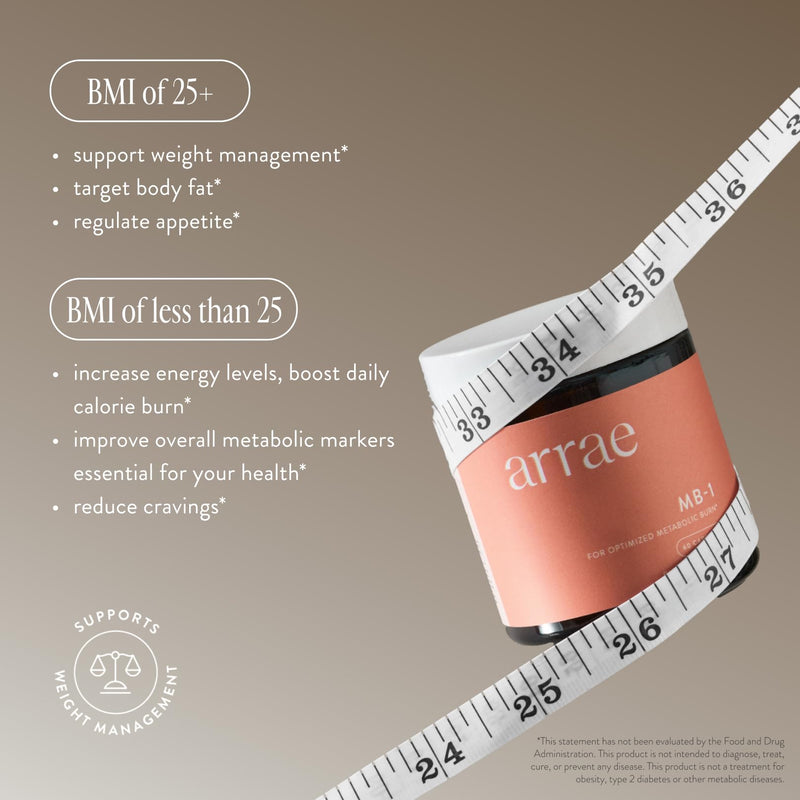 [Australia] - Arrae MB-1, Natural Dietary Supplement, Control Appetite, Increase Energy, Support Healthy Metabolism, 60 Capsules 