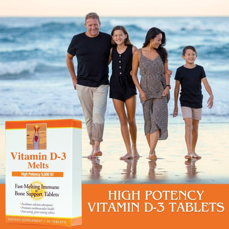 Dr. Newton's Naturals Vitamin D3 Fast-Melting Tablets - 5000 IU (125 mcg) Helps Maintain Healthy Bones and Immune Support - 30 Tablets - Ultimate Absorption – High Potency-Manufactured in USA
