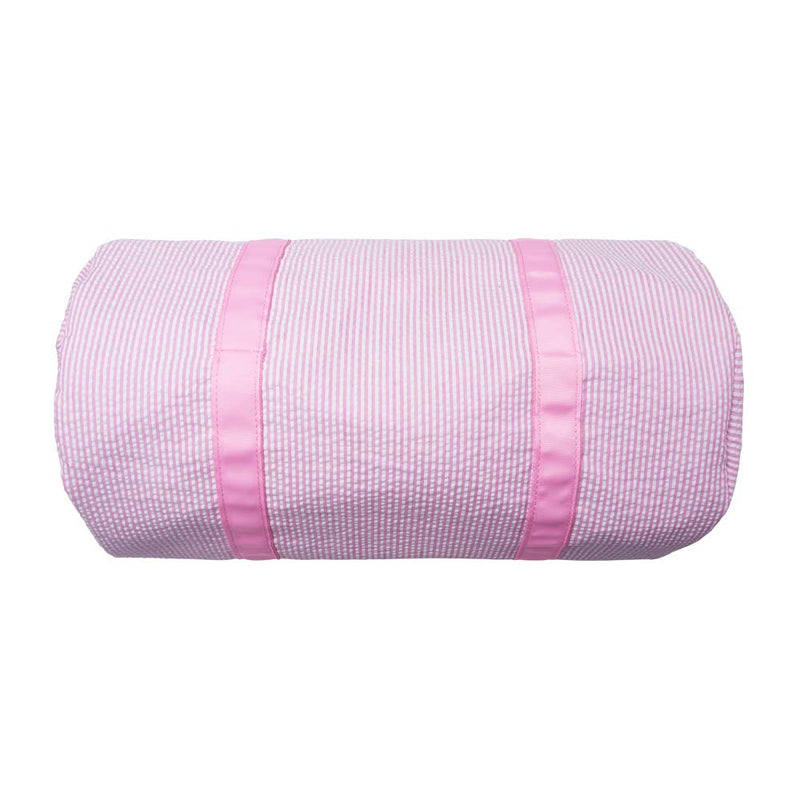 Seersucker Kids Duffle Bag, Overnight Weekender Bag for Toddler Boys Girls Pink