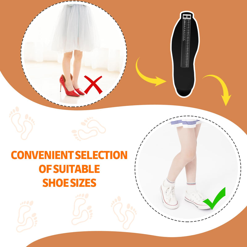 [Australia] - Wekuw foot measuring device, shoe size measurement, shoe sizer, shoe size measurement from 18 to 47, shoe size table, foot measuring device, shoe sizer for children with 1 measuring tape feet, for women, men, children's feet, black 