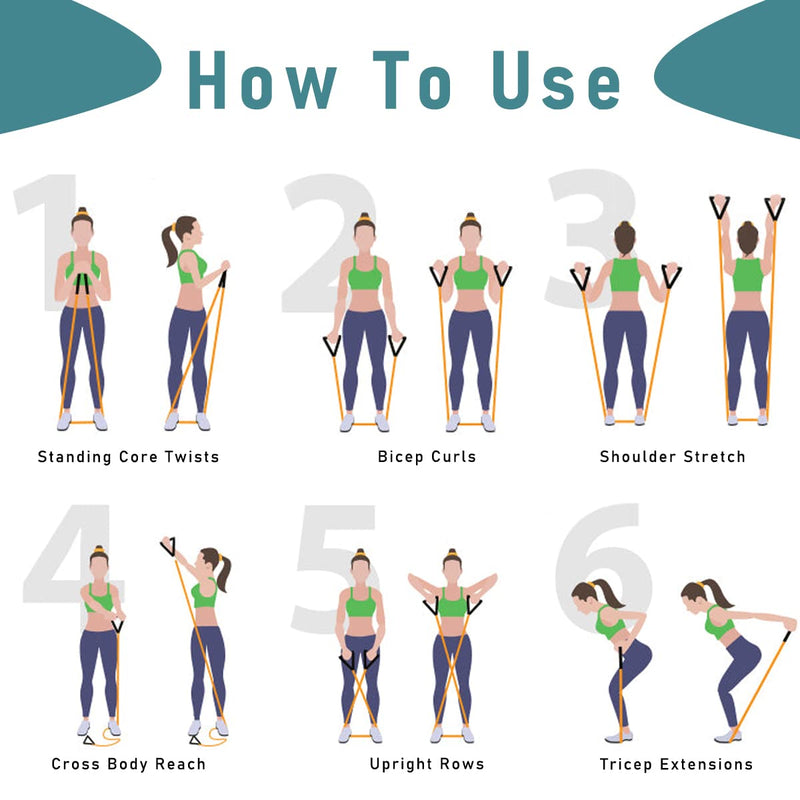 [Australia] - Resistance Bands with Handles, Single Resistance Bands, Exercise Bands with Handles, for Resistance Training, Physical Therapy, Home Workouts, Fitness, Pilates green-30lbs 