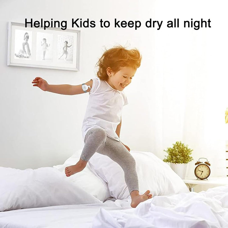 [Australia] - Bedwetting Alarm for Boys, Girls & Older Kids - 3-Mode Adjustable Volume Pee Alarm, Reusable Sensor with Vibration/Sound Combo, Potty Training Solution for Kids/Teens,USB Charging(White) White 