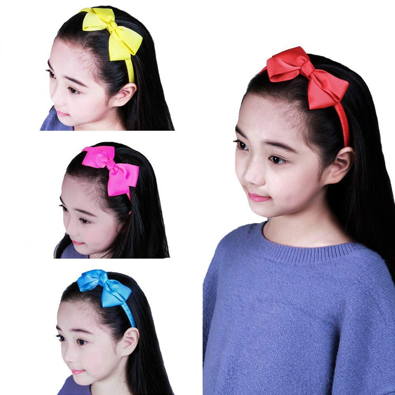 [Australia] - 7Rainbows Fashion Cute White Bow Headband for Girls Toddlers. 