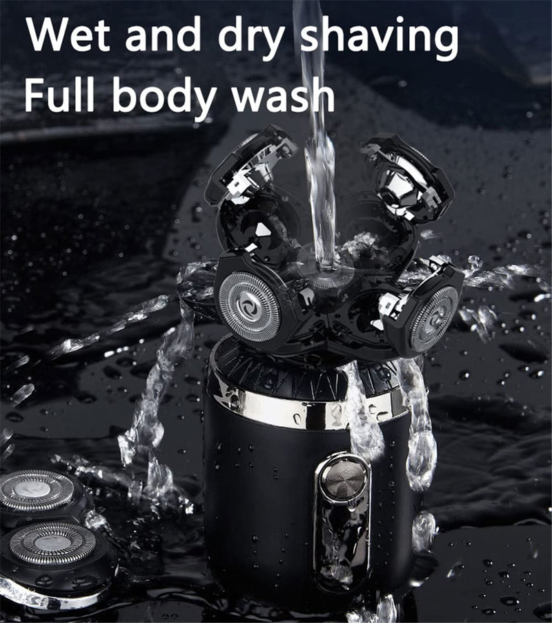 [Australia] - Head Shavers for Men, Men’s 5-in-1 Electric Head Shaver, Waterproof Electric Razor, Rechargeable Wet and Dry Mens Grooming Kit Head Shaver A 5 Head 
