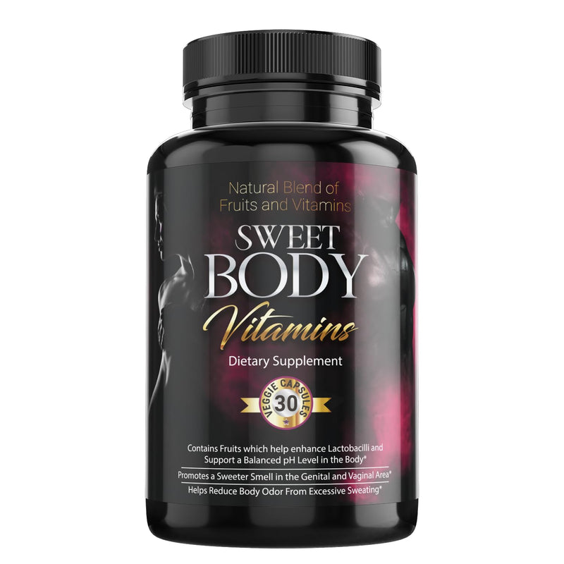 SweetBody Vitamins - Eliminates Body Odor and Reduces Sweating by Promoting a Balanced pH Level in The Body (1 Bottle - 30 Capsules)