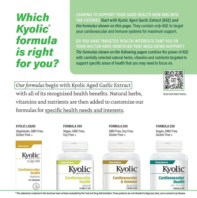 [Australia] - Kyolic Aged Garlic Extract Formula 300 Cardiovascular Health, Vegan, 360 Capsules 