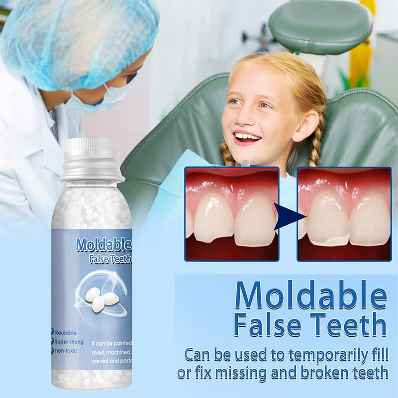 [Australia] - Tooth Repair Kit, Teeth Replacement Kit for Temporary Restoration of Missing & Broken Teeth Replacement Dentures, Makeup Halloween Party Role Play Dentures Halloween Decor 30ml*1 