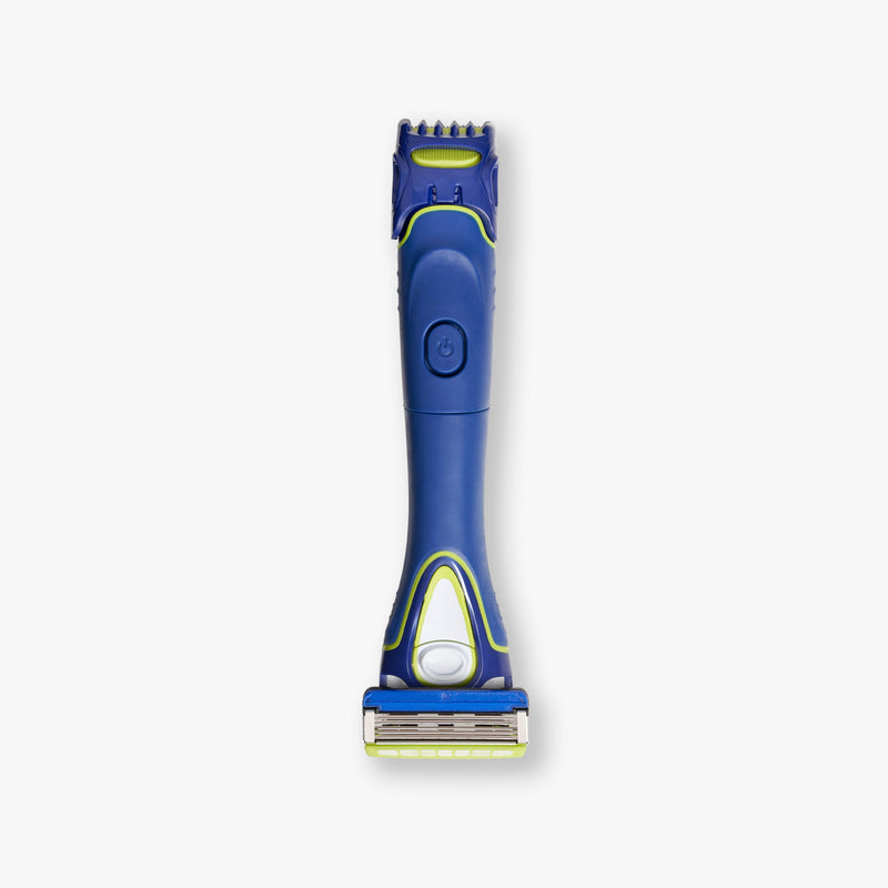 [Australia] - Schick Hydro Groomer — Beard Trimmer for Men, Beard Groomer with 5 Razor Blades, Blue 