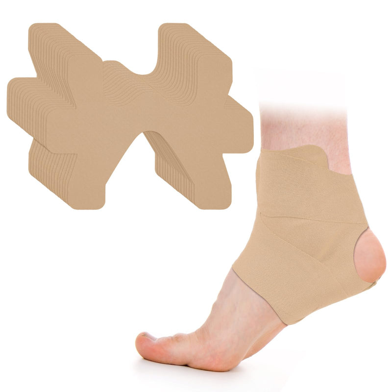 16 Count Kinesiology Tape for Ankle Precut Ankle Tape Athletic for Pain Relief, Waterproof & Elastic, Breathable Tape for Pain Support and Muscle Sports (Beige) Beige