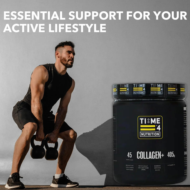 Time 4 Collagen + 45 Servings – Pure Hydrolysed Collagen Powder for Women & Men, MSM, Silica from Bamboo & Vitamin C – Collagen Protein Powder for Joint Care, Bones, Hair, Nails, Skin & Wrinkles