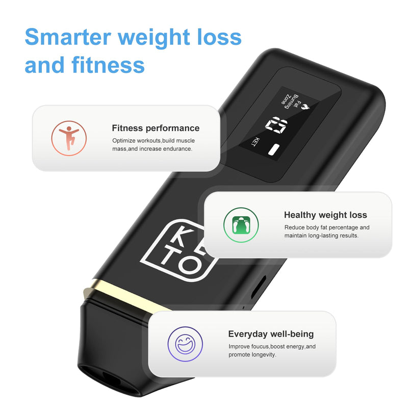 Ketosis Meter - Monitor Your Ketosis Status, Professional Ketone Breath Analyzer Portable Rechargeable Ketone Breath Tester Home Ketone Breath Testing - Ketone Breath Meter for Testing ketosis