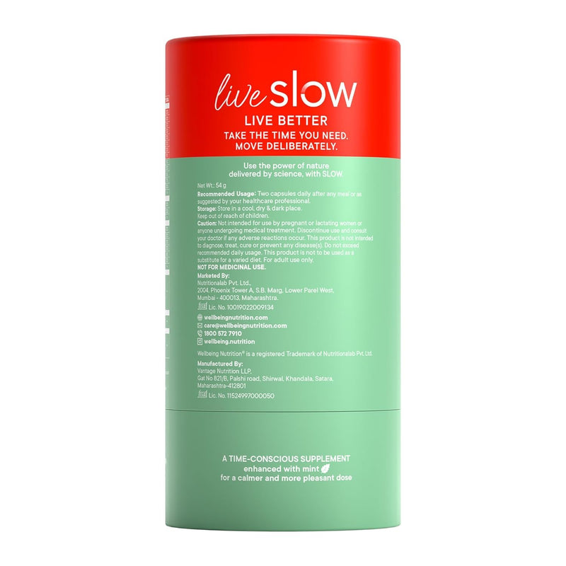 Wellbeing Nutrition Slow Multivitamin for Him | Plant Based 100% RDA of 22 essential Vitamins & Minerals |Caffeine & Ginseng in MCT Oil| Energy, Stamina, Bone & Joint, Immunity & Vitality(60 Capsules)