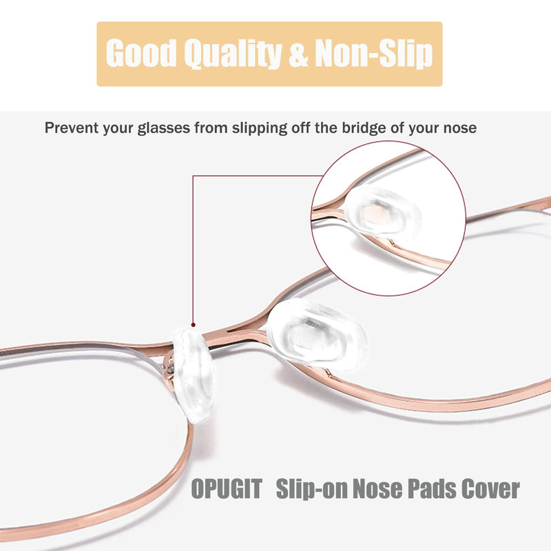 [Australia] - Eyeglass Nose Pad Covers, Slip-on Silicone Nose Pad for Glasses, Soft Eyeglass Repair Kit with Nose Piece pads, Anti-slip Eyewear Protective Covers Nose Bridge Pads(White,5 Pairs) White M size 