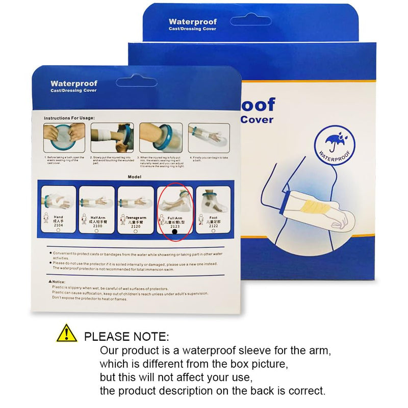 [Australia] - Waterproof plaster protection arm children, arm cast protection to keep wounds dry, arm protector cover, bandage protection arm shower protection for bathing shower, for broken arms, wrists, hands 
