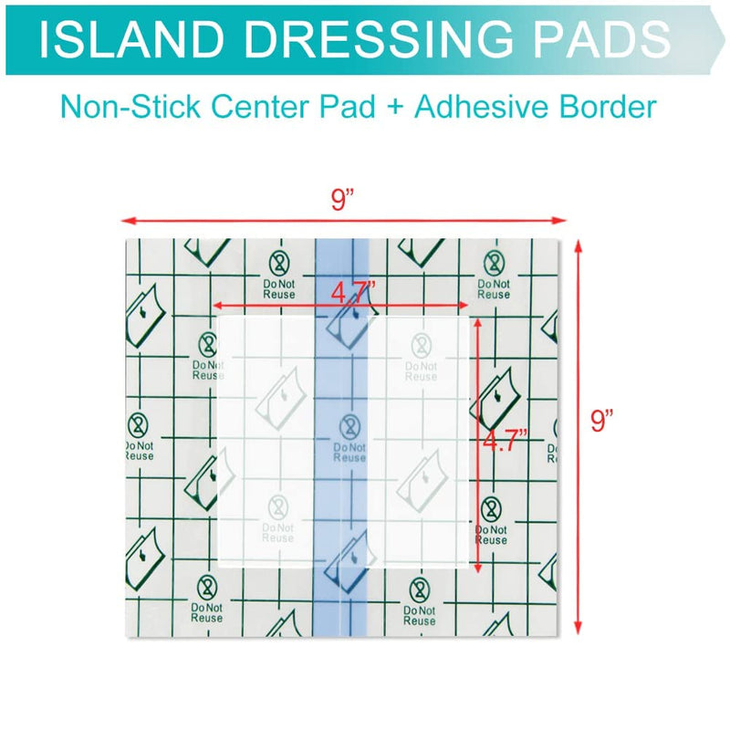 [Australia] - Waterproof Ostomy Bag Shower Cover with Non Sticky Pad Colostomy Ilostomy Urlostomy Pouch Shower Guard Shield 9x9, 25pcs Ostoma Cover(9"x9", Pack of 25) 