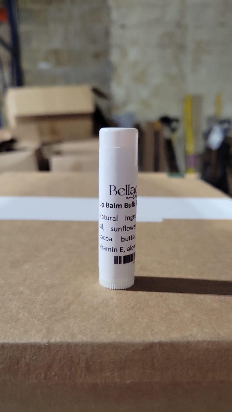 Lip Balm Bulk Unlabeled - Made in USA Bulk- Natural Ingredients Vitamin E Shea Butter - Custom Bulk For Party & Wedding Favors (50 Count, Vanilla) 50 Count (Pack of 1)