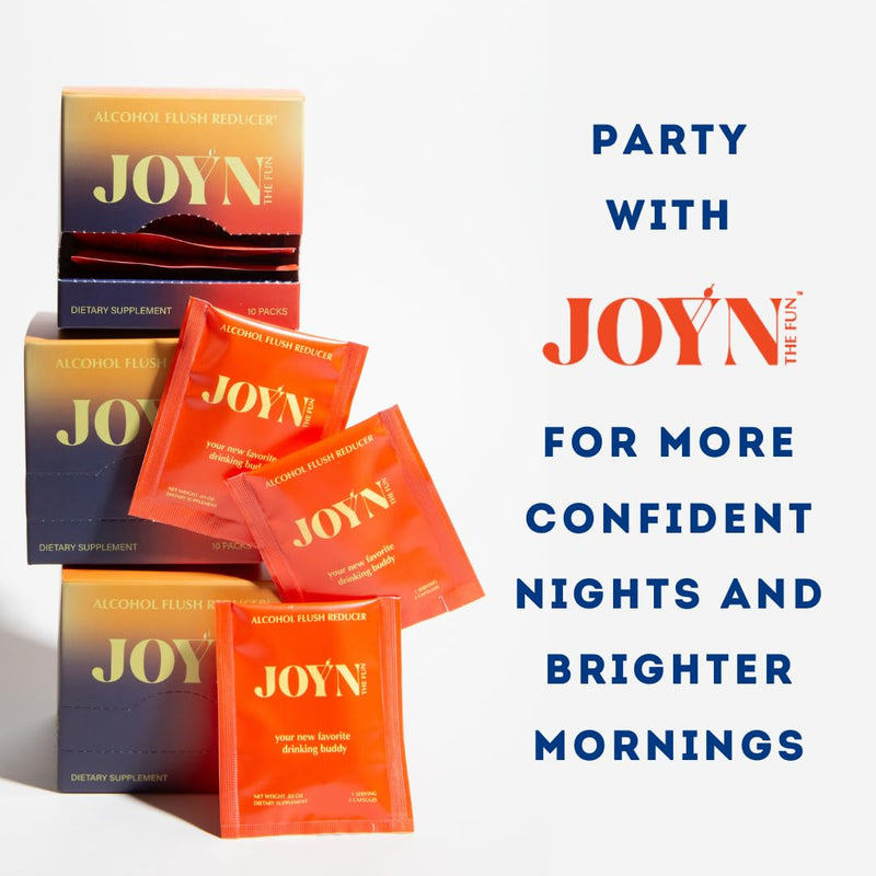 JOYN Supplement for Alcohol Flush Prevention, Detox, Liver Support, Asian Glow Relief | Feel Better Before & After Drinking | Vitamin with DHM, Milk Thistle, Glutathione, Vitamin B12 | 10 Servings 1