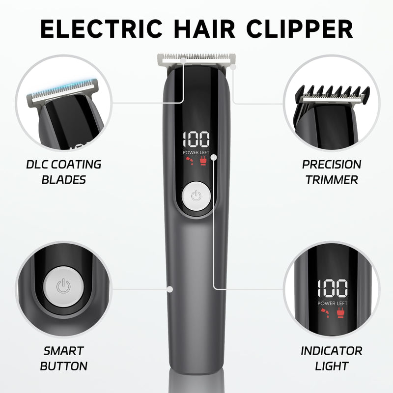 [Australia] - Beard Trimmer for Men 5 in 1 Electric Razor for Nose, Body, Face and Mustache Grooming Kit Cordless Hair Clipper Trimmer with Smart Charge Technology 