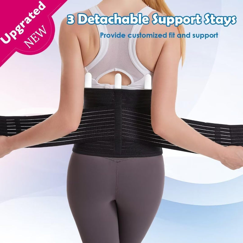 [Australia] - Paskyee Postpartum Belly Band, Abdominal Binder Post Surgery Belly Wrap, C Section Recovery Must Haves, Girdle for Postnatal Care, Waist/Pelvis Belt for Back Pain Relief Black S/M 