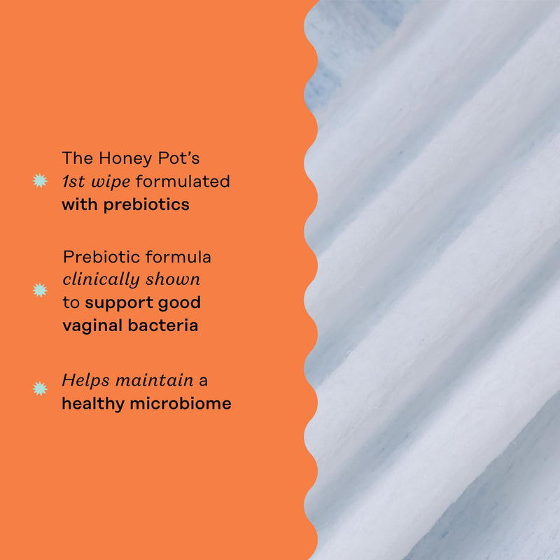 [Australia] - The Honey Pot Company - Prebiotic Feminine Wipes - Herbal Infused Feminine Hygiene Wipes for Sensitive Skin Types - PH Balanced Plant Based Wipes Free from Parabens and Sulfates - 30 ct. 30 Count (Pack of 1) 