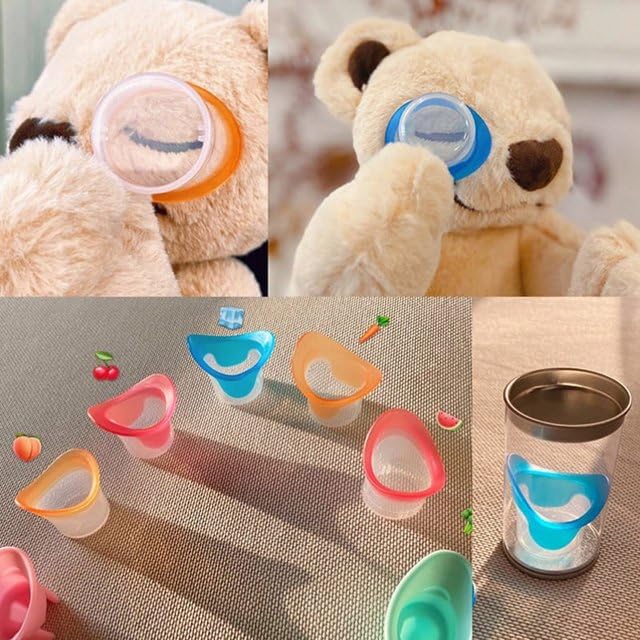 [Australia] - 2 Pcs Blue&Pink Eye Wash Cups Eyes Wash Kit Bath Kit Silicone Eyelash Lid Care for Tired Dry Eyes Effective Eye Cleaner Solution with Storage Container Soothing Tired 