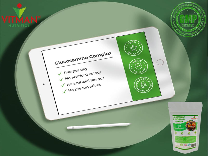 Glucosamine & Chondroitin High Strength Complex - with MSM & Vitamin C - 90 Anti inflammatory Tablets - Joint & Bone Care Support - Pain Relief Tablets