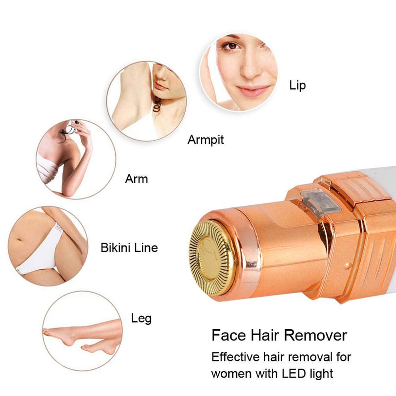 [Australia] - Mini Electric Hair Remover Cute Lipstick Shape Face Body Hair Removal Machine for Women Hair Removal Shaver(White) 