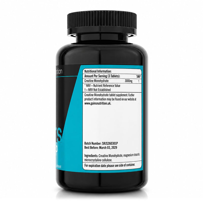 GN Creatine Tablets | 270 Creatine Monohydrate Tablets for Men & Women | High Strength 3000mg Monohydrate Per Serving | Non-GMO & Gluten Free