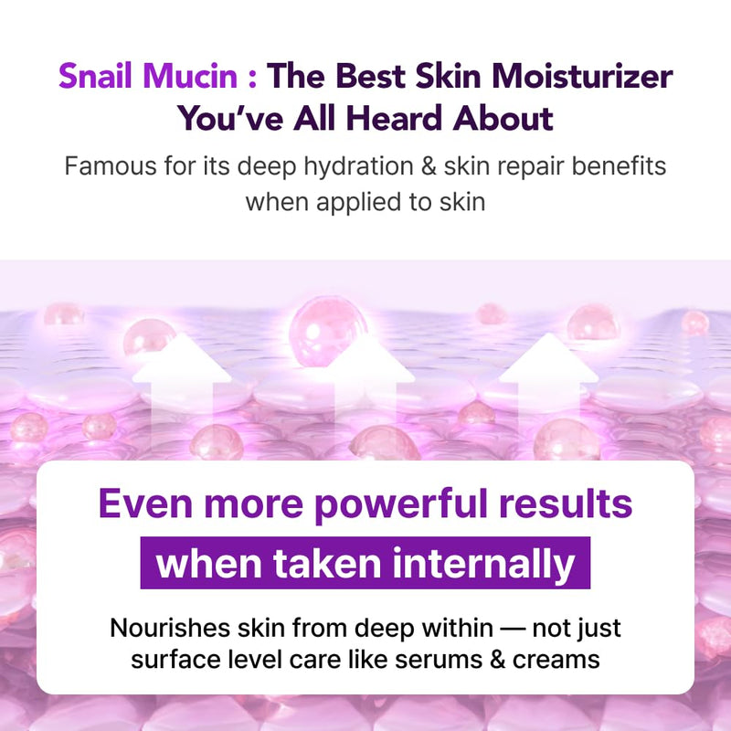 Glow, 1200mg Snail Mucin Supports Skin Elasticity, Collagen Peptides Jelly Stick, Kiwi Flavor, Biotin, Vitamin C, Hyaluronic Acid, Prebiotics, Korean Skin Care, 10 Sticks