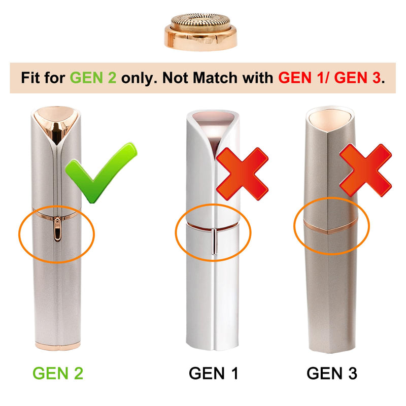 [Australia] - Facial Hair Remover Replacement Heads Gen 2 Double Ring Compatible with Flawless Facial Hair Removal Tool Generation 2 4 pack for flawless Gen 2 