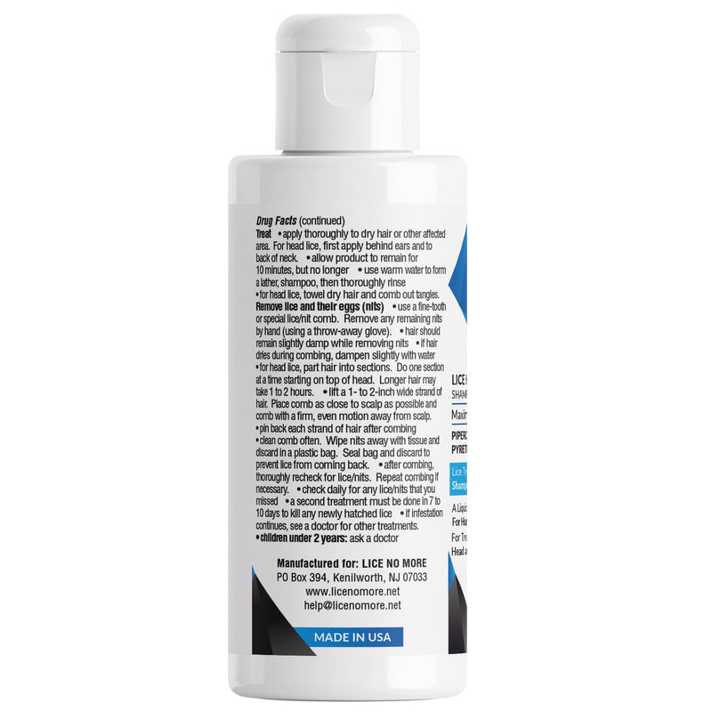 [Australia] - Lice Killing Shampoo 4 FL OZ - Maximum Stregth With Special Lice Comb - Made in the USA 