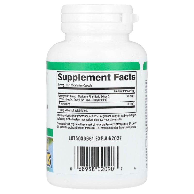 [Australia] - Pycnogenol, 25 mg, 60 Vegetarian Capsules, Natural Factors 